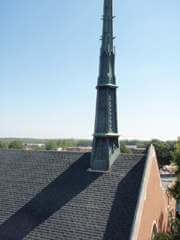 Lead coated copper steeple with weathervane - Boston